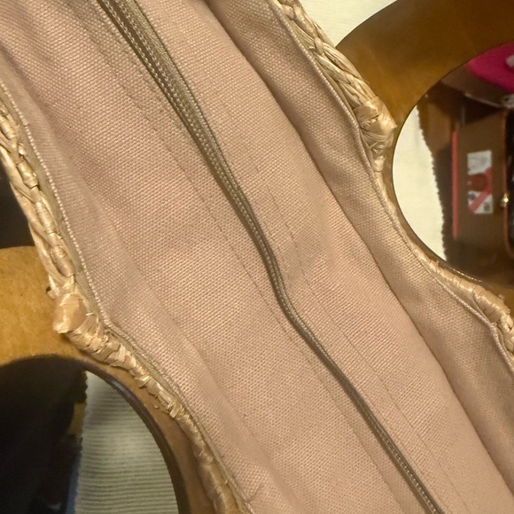 Cappelli Straworld Embroidered Straw Tote Monkey Palm Tropical Beach Bag - Picture 4 of 8